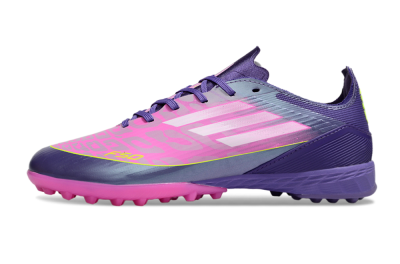 Adidas F50 Pro TF Artificial Turf Soccer Shoes - Purple/Bright Pink/Neon Yellow