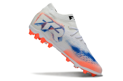 Puma Future 8 Ultimate MG Multi Ground Soccer Cleats - White/Coral Blaze/Black