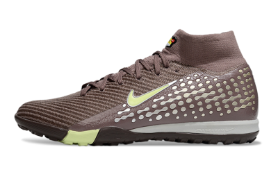 Nike Air Zoom Mercurial Superfly 10 Elite TF Artificial Turf Soccer Shoes - Brown/Lime Green/Charcoal Grey