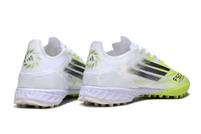 Adidas F50 Pro TF Artificial Turf Soccer Shoes - White/Electric Yellow/Phantom Grey