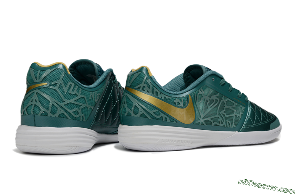 Nike Lunar Gato 2 IC Indoor & Futsal Soccer Shoes - Teal/Golden Accent/White Sole 6