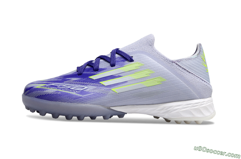 Adidas F50 Elite TF Artificial Turf Soccer Shoes - Purple/Electric Green/Soft Gray 1