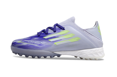 Adidas F50 Elite TF Artificial Turf Soccer Shoes - Purple/Electric Green/Soft Gray