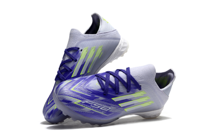 Adidas F50 Elite TF Artificial Turf Soccer Shoes - Purple/Electric Green/Soft Gray