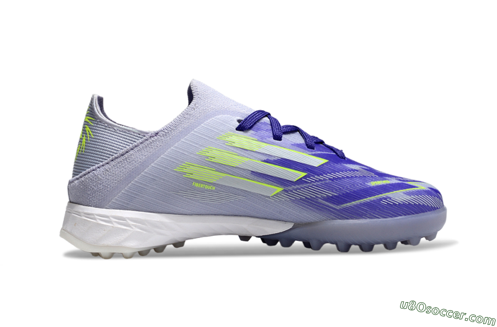 Adidas F50 Elite TF Artificial Turf Soccer Shoes - Purple/Electric Green/Soft Gray 5