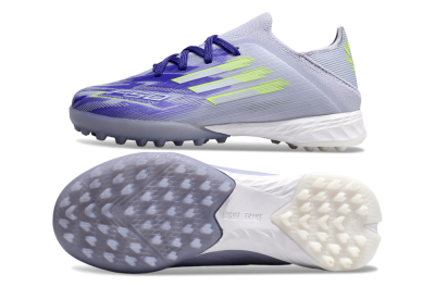 Adidas F50 Elite TF Artificial Turf Soccer Shoes - Purple/Electric Green/Soft Gray