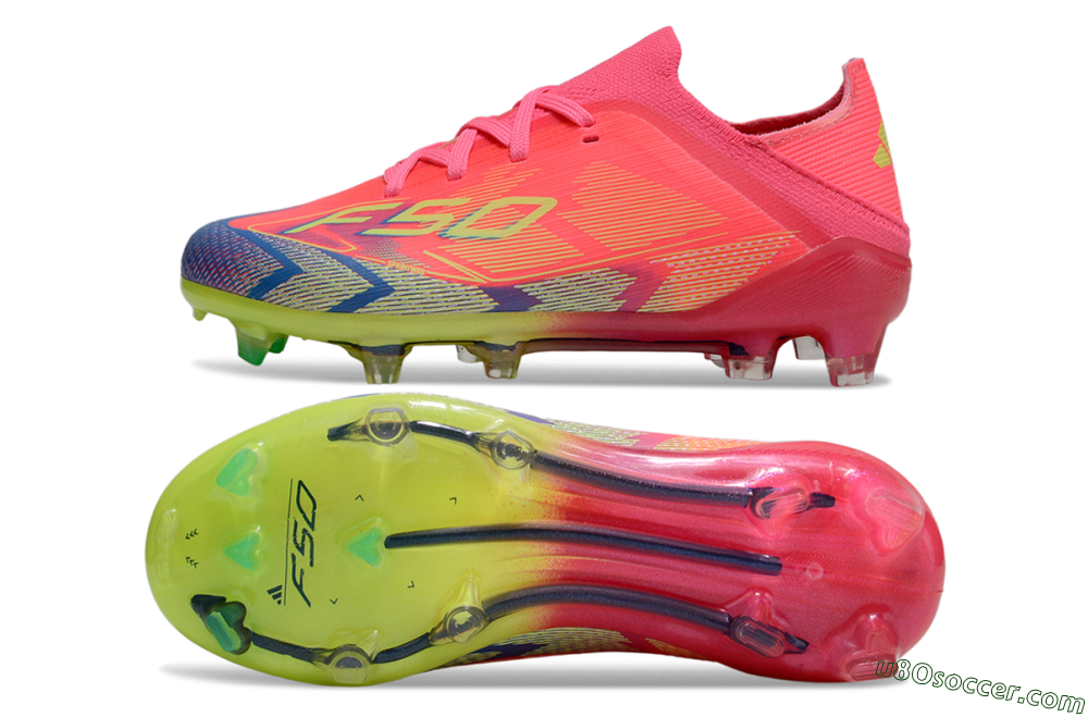 Adidas F50 Elite FG Firm Ground Soccer Cleats - Pink/Electric Pink/Neon Green 0