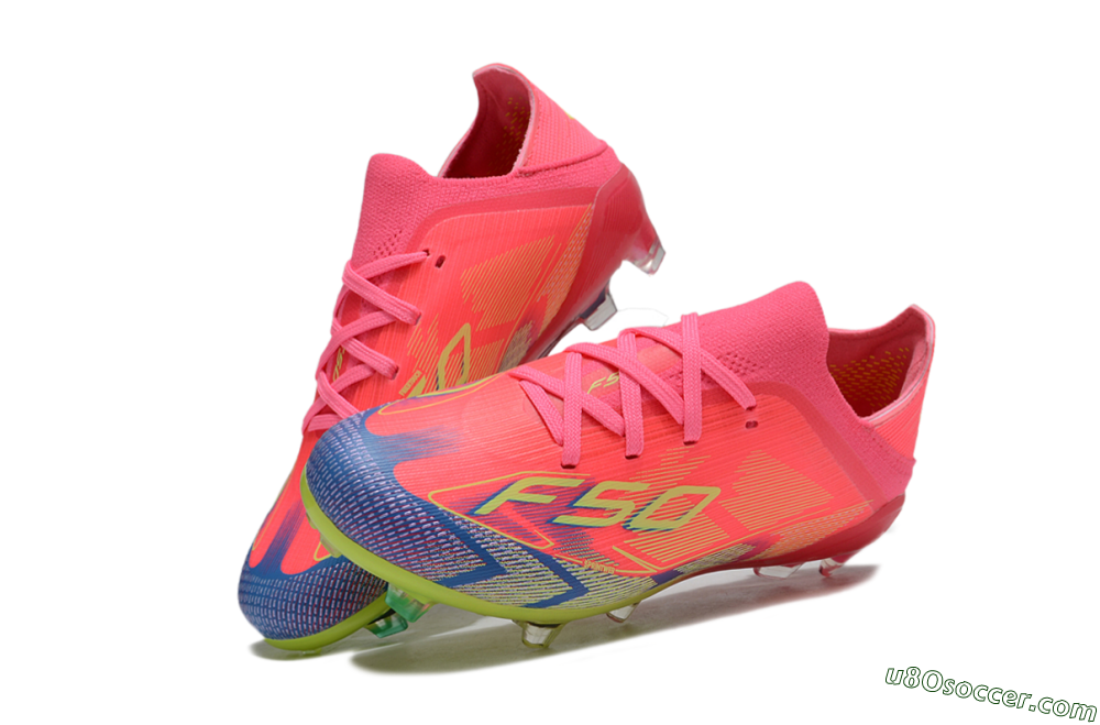 Adidas F50 Elite FG Firm Ground Soccer Cleats - Pink/Electric Pink/Neon Green 2