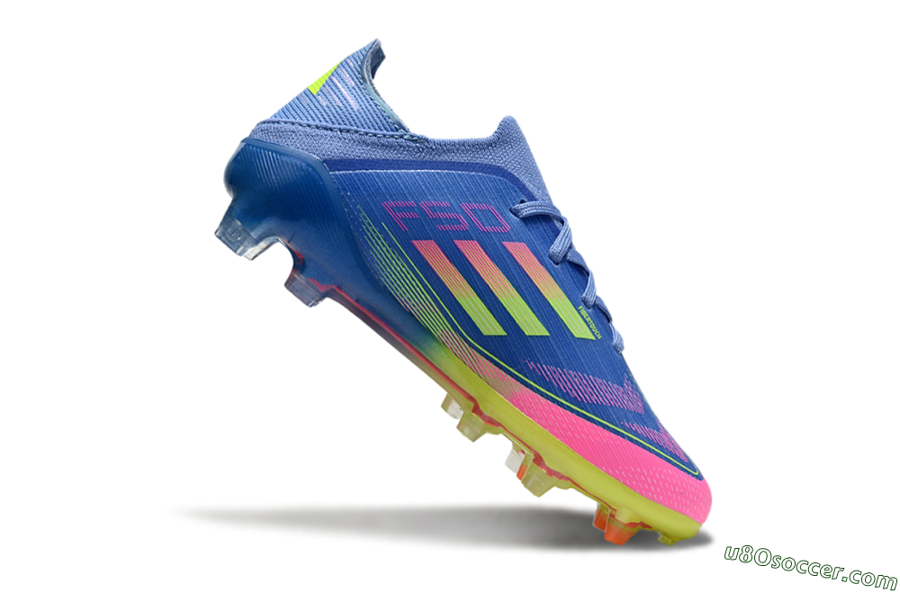 Adidas F50 Elite FG Firm Ground Soccer Cleats - Blue/Neon Pink/Florescent Yellow 3