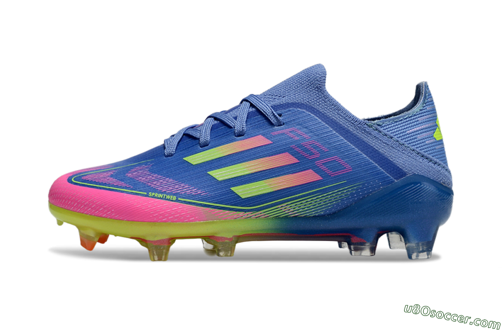 Adidas F50 Elite FG Firm Ground Soccer Cleats - Blue/Neon Pink/Florescent Yellow 1