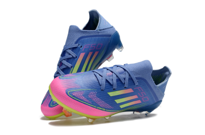 Adidas F50 Elite FG Firm Ground Soccer Cleats - Blue/Neon Pink/Florescent Yellow