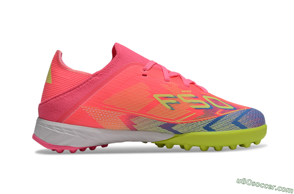 Adidas F50 Elite TF Artificial Turf Soccer Shoes - Pink/Neon Green/Blue Gradient 5