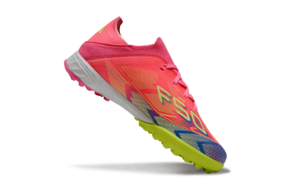 Adidas F50 Elite TF Artificial Turf Soccer Shoes - Pink/Neon Green/Blue Gradient