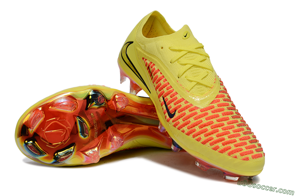 Nike Phantom 6 Low Elite FG Firm Ground Soccer Cleats - Yellow/Vibrant Sunset/Flame Orange 3