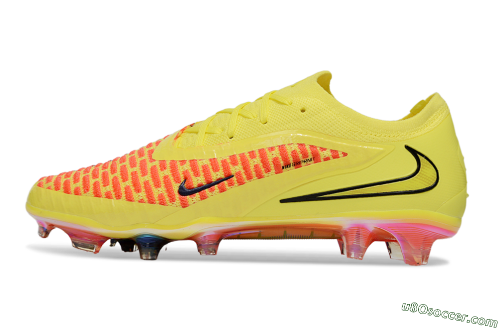 Nike Phantom 6 Low Elite FG Firm Ground Soccer Cleats - Yellow/Vibrant Sunset/Flame Orange 2