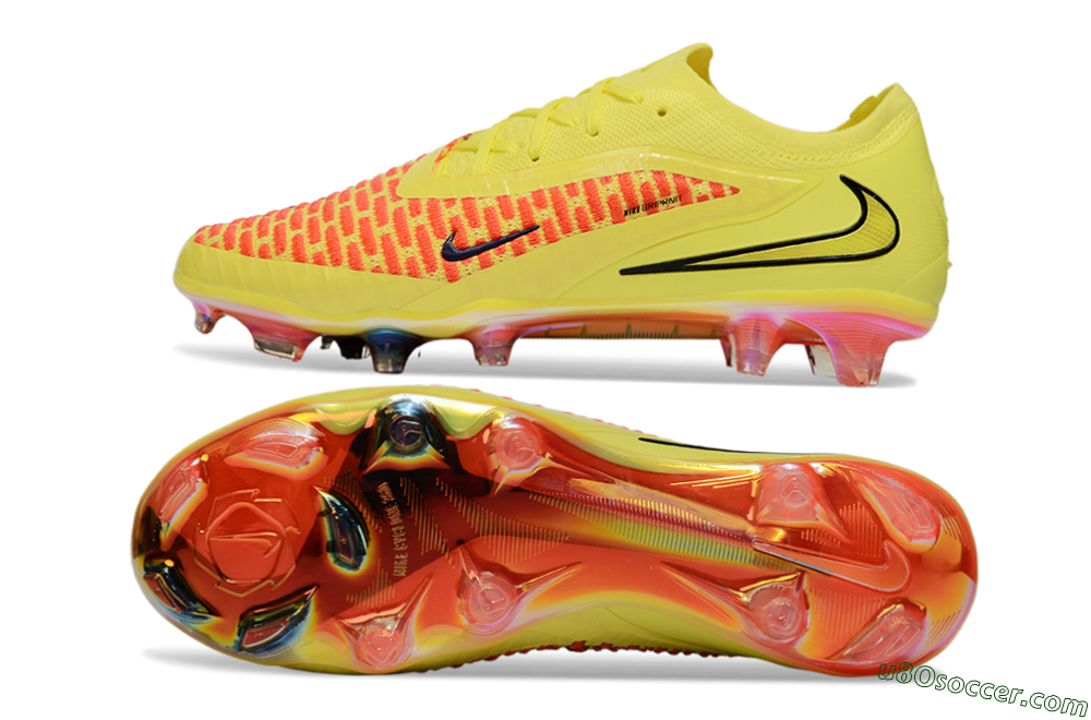 Nike Phantom 6 Low Elite FG Firm Ground Soccer Cleats - Yellow/Vibrant Sunset/Flame Orange 0