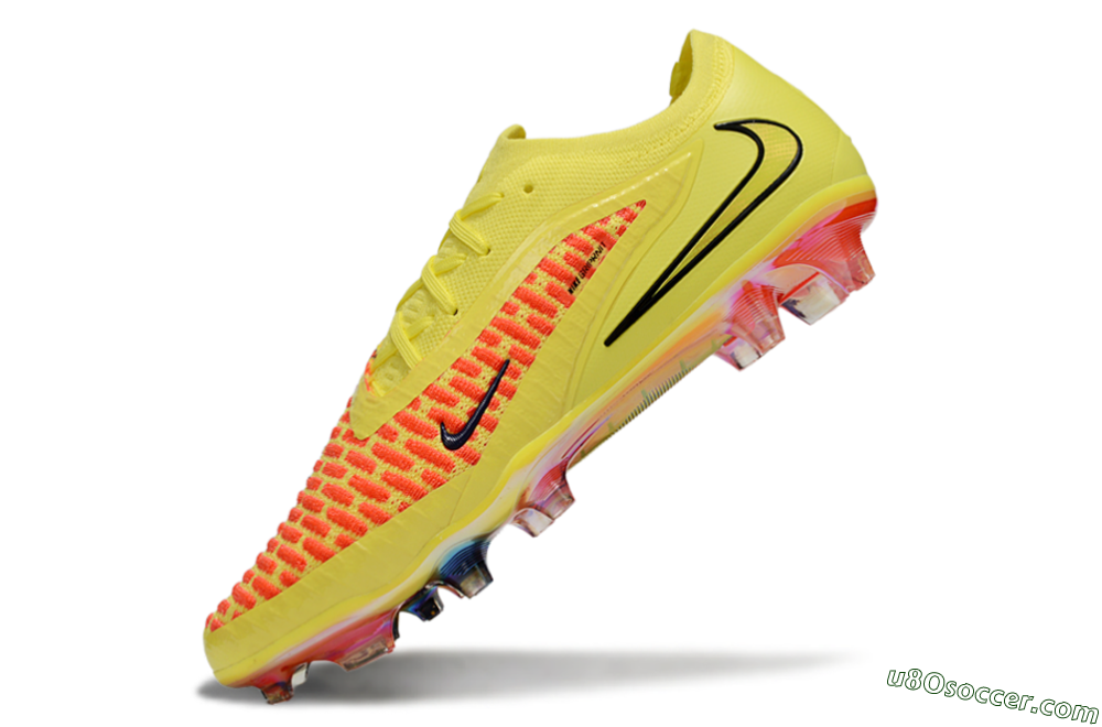 Nike Phantom 6 Low Elite FG Firm Ground Soccer Cleats - Yellow/Vibrant Sunset/Flame Orange 5