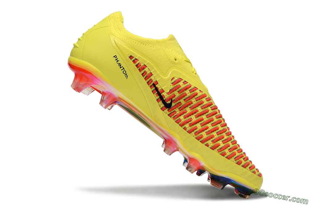 Nike Phantom 6 Low Elite FG Firm Ground Soccer Cleats - Yellow/Vibrant Sunset/Flame Orange 4