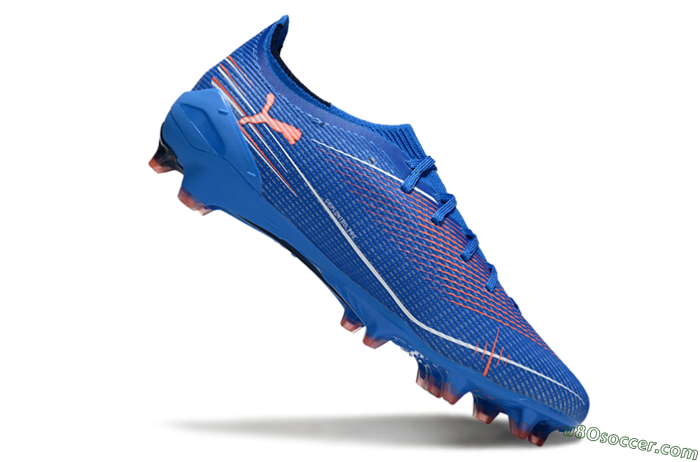 Puma Ultra Ultimate FG Firm Ground Soccer Cleats - Blue/Electric Blue/Coral Accent 4
