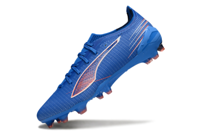 Puma Ultra Ultimate FG Firm Ground Soccer Cleats - Blue/Electric Blue/Coral Accent