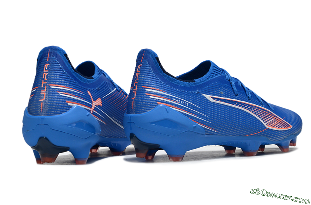 Puma Ultra Ultimate FG Firm Ground Soccer Cleats - Blue/Electric Blue/Coral Accent 6