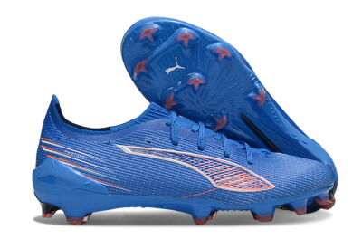 Puma Ultra Ultimate FG Firm Ground Soccer Cleats - Blue/Electric Blue/Coral Accent
