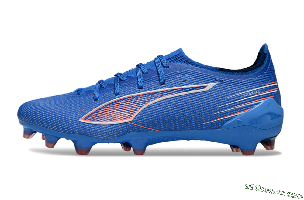 Puma Ultra Ultimate FG Firm Ground Soccer Cleats - Blue/Electric Blue/Coral Accent 2