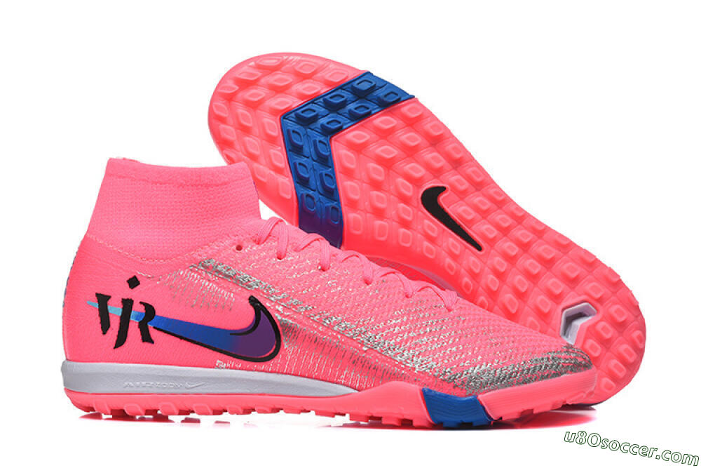 Nike Air Zoom Mercurial Superfly 10 Elite TF Artificial Turf Soccer Shoes - Pink/Electric Pink/Blue Blast 1