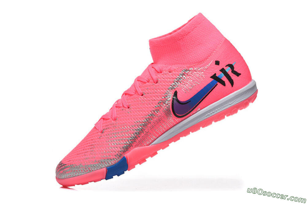 Nike Air Zoom Mercurial Superfly 10 Elite TF Artificial Turf Soccer Shoes - Pink/Electric Pink/Blue Blast 8