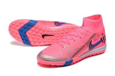 Nike Air Zoom Mercurial Superfly 10 Elite TF Artificial Turf Soccer Shoes - Pink/Electric Pink/Blue Blast