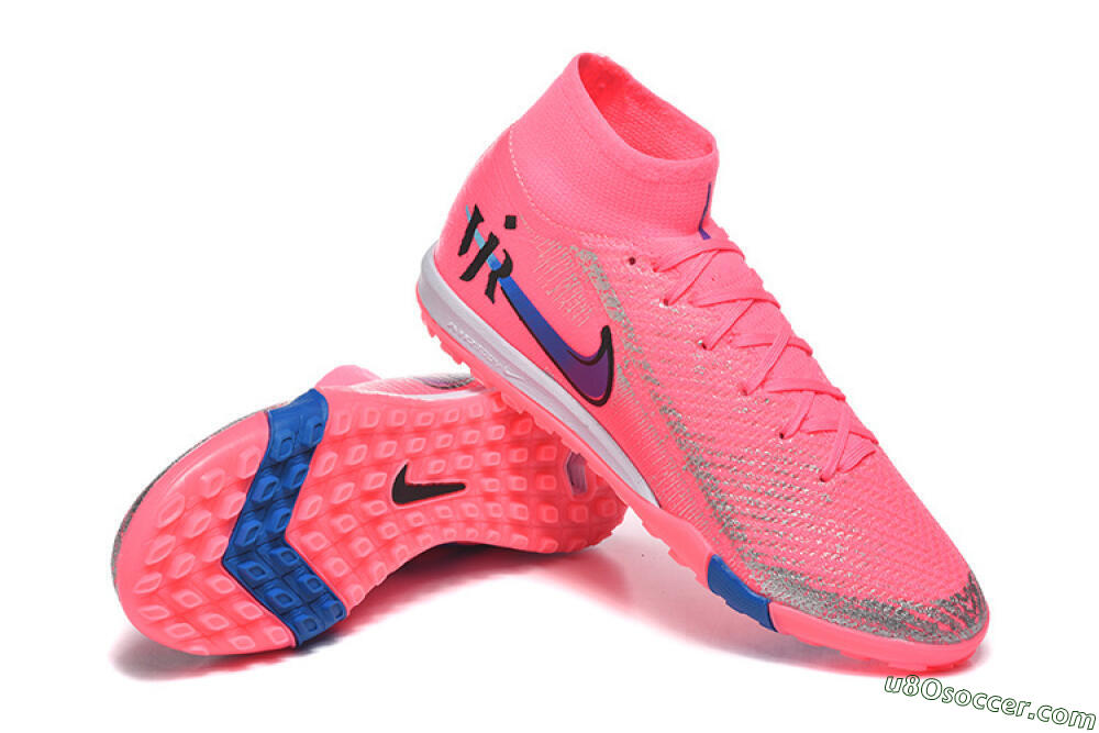 Nike Air Zoom Mercurial Superfly 10 Elite TF Artificial Turf Soccer Shoes - Pink/Electric Pink/Blue Blast 4