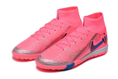 Nike Air Zoom Mercurial Superfly 10 Elite TF Artificial Turf Soccer Shoes - Pink/Electric Pink/Blue Blast
