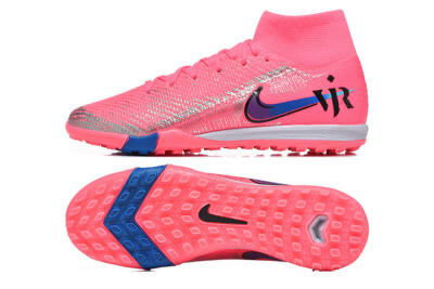 Nike Air Zoom Mercurial Superfly 10 Elite TF Artificial Turf Soccer Shoes - Pink/Electric Pink/Blue Blast
