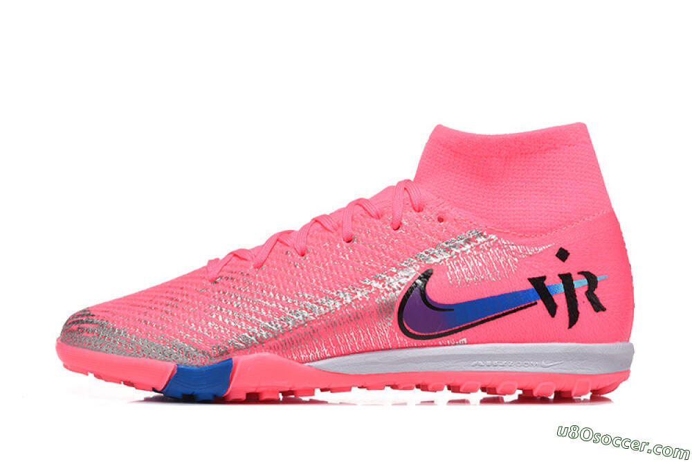 Nike Air Zoom Mercurial Superfly 10 Elite TF Artificial Turf Soccer Shoes - Pink/Electric Pink/Blue Blast 2