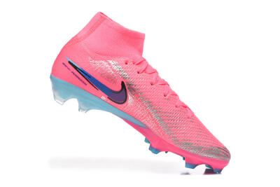 Nike Air Zoom Mercurial Superfly 10 Elite FG Firm Ground Soccer Cleats - Pink/Electric Pink/Blue Ice
