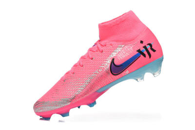 Nike Air Zoom Mercurial Superfly 10 Elite FG Firm Ground Soccer Cleats - Pink/Electric Pink/Blue Ice