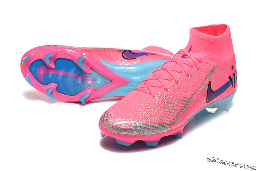 Nike Air Zoom Mercurial Superfly 10 Elite FG Firm Ground Soccer Cleats - Pink/Electric Pink/Blue Ice 3