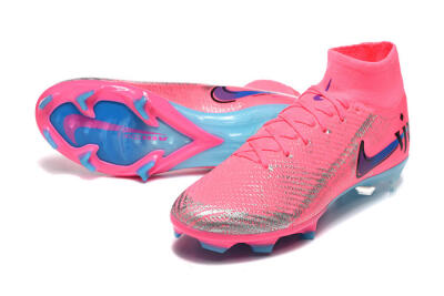 Nike Air Zoom Mercurial Superfly 10 Elite FG Firm Ground Soccer Cleats - Pink/Electric Pink/Blue Ice