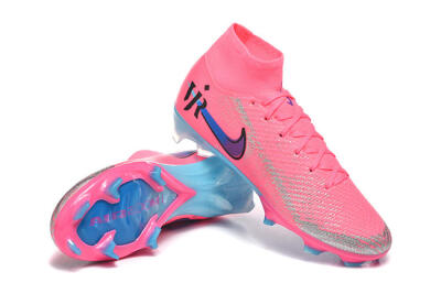 Nike Air Zoom Mercurial Superfly 10 Elite FG Firm Ground Soccer Cleats - Pink/Electric Pink/Blue Ice