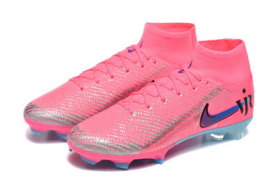Nike Air Zoom Mercurial Superfly 10 Elite FG Firm Ground Soccer Cleats - Pink/Electric Pink/Blue Ice