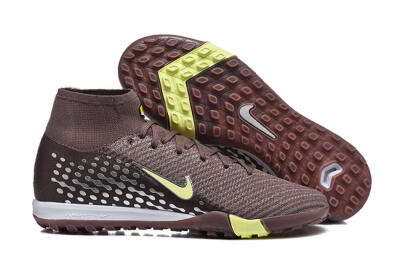 Nike Air Zoom Mercurial Superfly 10 Elite TF Artificial Turf Soccer Shoes - Brown/Lime Green/Gray