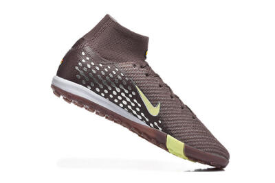 Nike Air Zoom Mercurial Superfly 10 Elite TF Artificial Turf Soccer Shoes - Brown/Lime Green/Gray