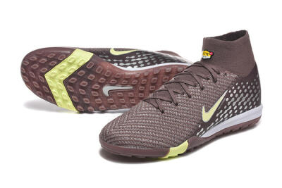 Nike Air Zoom Mercurial Superfly 10 Elite TF Artificial Turf Soccer Shoes - Brown/Lime Green/Gray