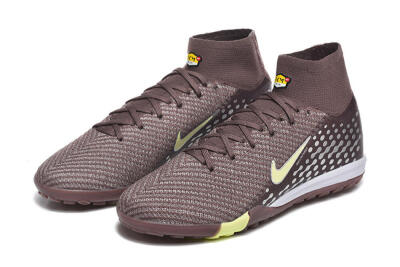 Nike Air Zoom Mercurial Superfly 10 Elite TF Artificial Turf Soccer Shoes - Brown/Lime Green/Gray