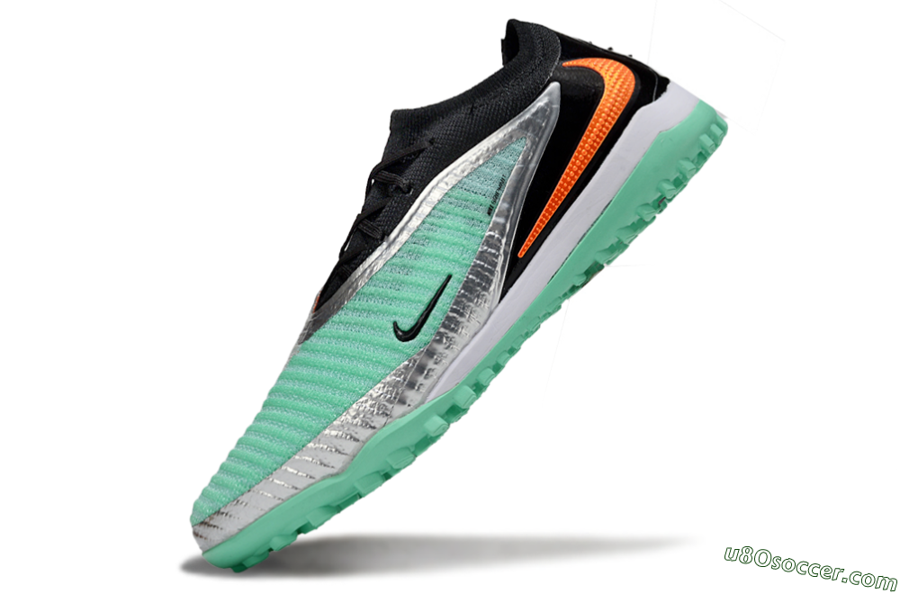 Nike Phantom 6 Low Elite TF Artificial Turf Soccer Shoes - Green/Mint Green/Black Orange 6