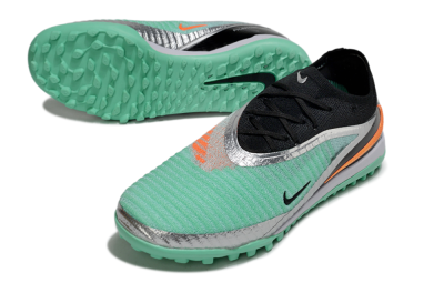 Nike Phantom 6 Low Elite TF Artificial Turf Soccer Shoes - Green/Mint Green/Black Orange