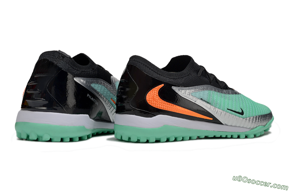 Nike Phantom 6 Low Elite TF Artificial Turf Soccer Shoes - Green/Mint Green/Black Orange 7