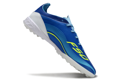 Messi x Adidas F50 Pro TF Artificial Turf Soccer Shoes - Blue/Neon Green/White