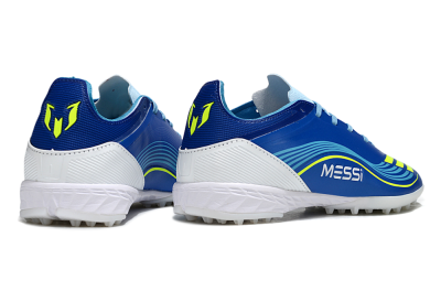 Messi x Adidas F50 Pro TF Artificial Turf Soccer Shoes - Blue/Neon Green/White