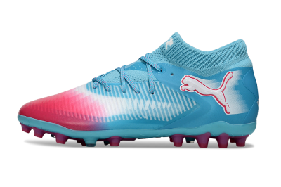 Puma Future 8 Ultimate MG Multi Ground Soccer Cleats - Blue/Sky Blue/Fuchsia Pink